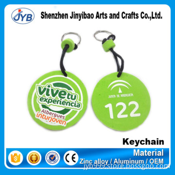 custom advertising use plastic eva foam floating keychain
